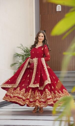 Designer Readymade Gown with Dupatta