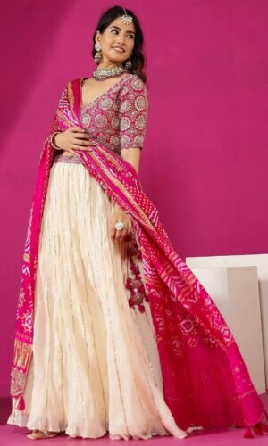 Embroidery Work Digital Print Lehenga Choli