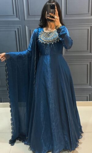 Bhagyalaxmi Designer Fendy Silk Gown with Dupatta